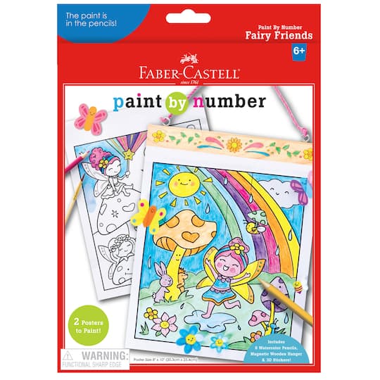Faber-Castell&#xAE; Fairy Friends Paint by Number Wall Art Kit